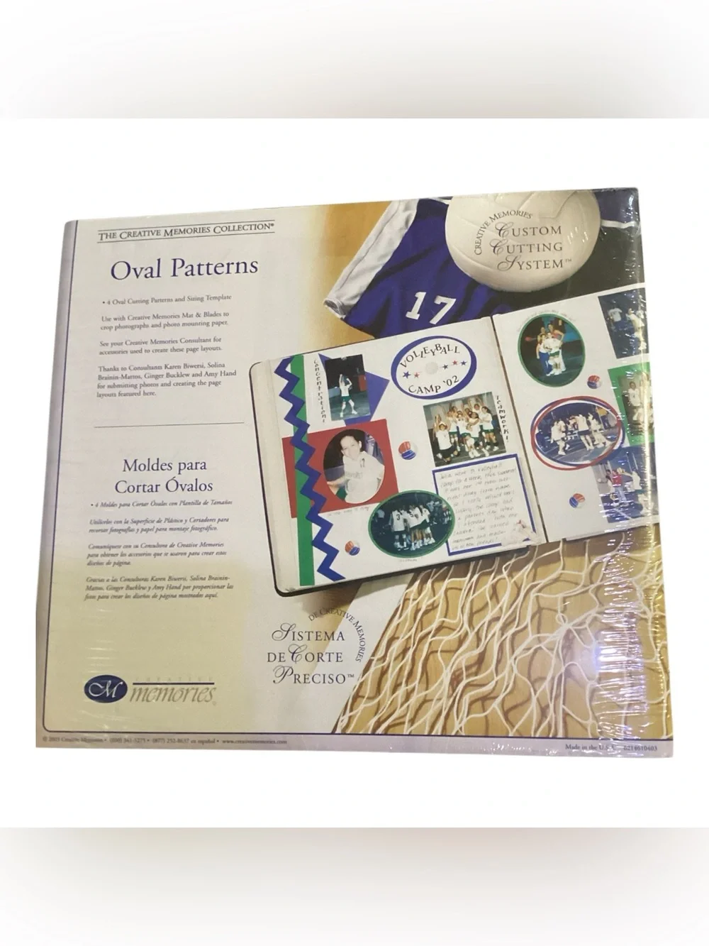 Vintage 2000 Creative Memories 4 Oval Cutting Patterns and Sizing Template New